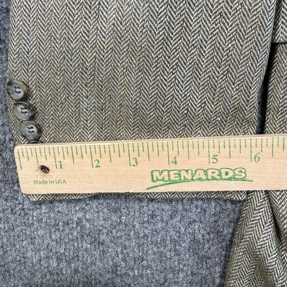 Jos. A. Bank Herringbone Sport Coat Mens 42R Tan 100% Silk Blazer 2-Button